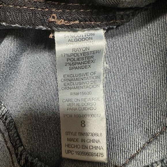 Democracy Jeans Womens 8 Ab Technology Ankle Skimmer Blue Denim Tummy Control - Picture 10 of 12